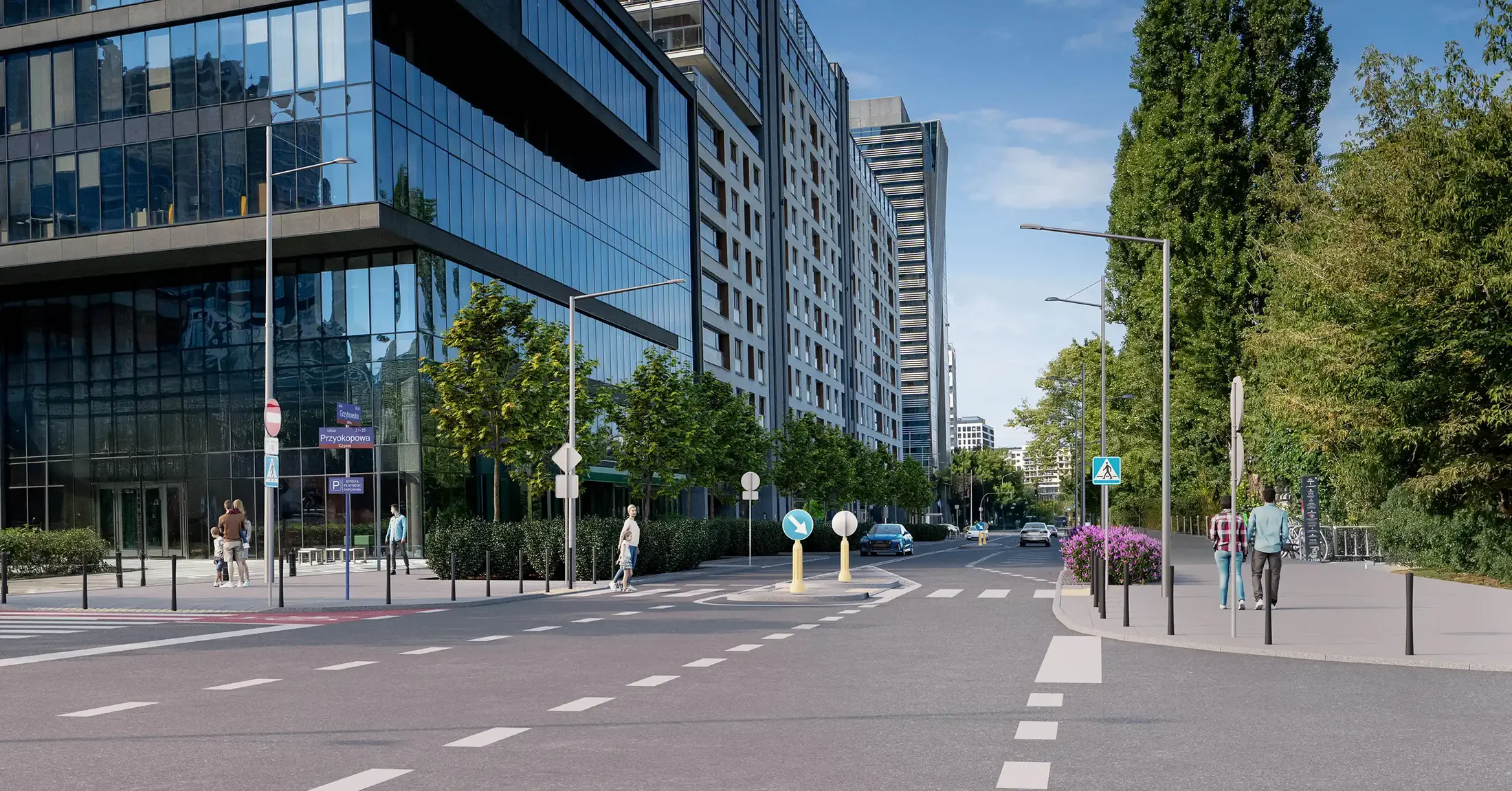 Warszawa Grzybowska — wizualizacja 3