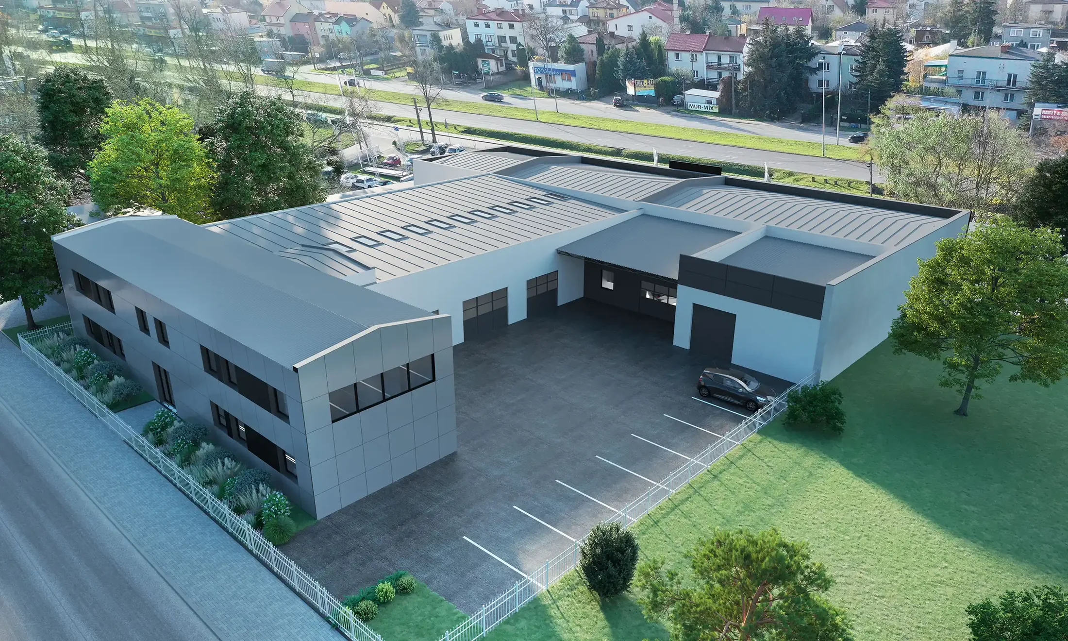 Salon samochodowy — Warszawa — wizualizacja 1